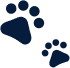 Decorative paw prints